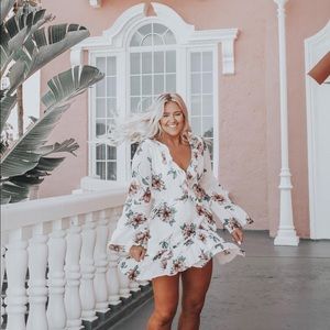 billabong floral wrap dress